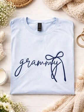 Embroidered Grammy Script Tee